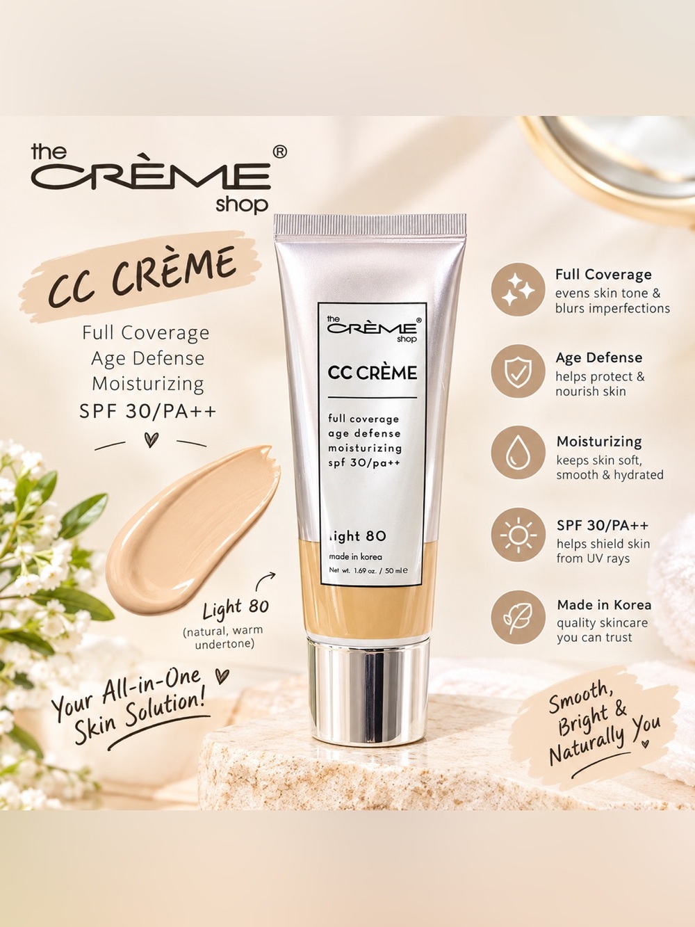 The Crème Shop CC Crème- Light 80